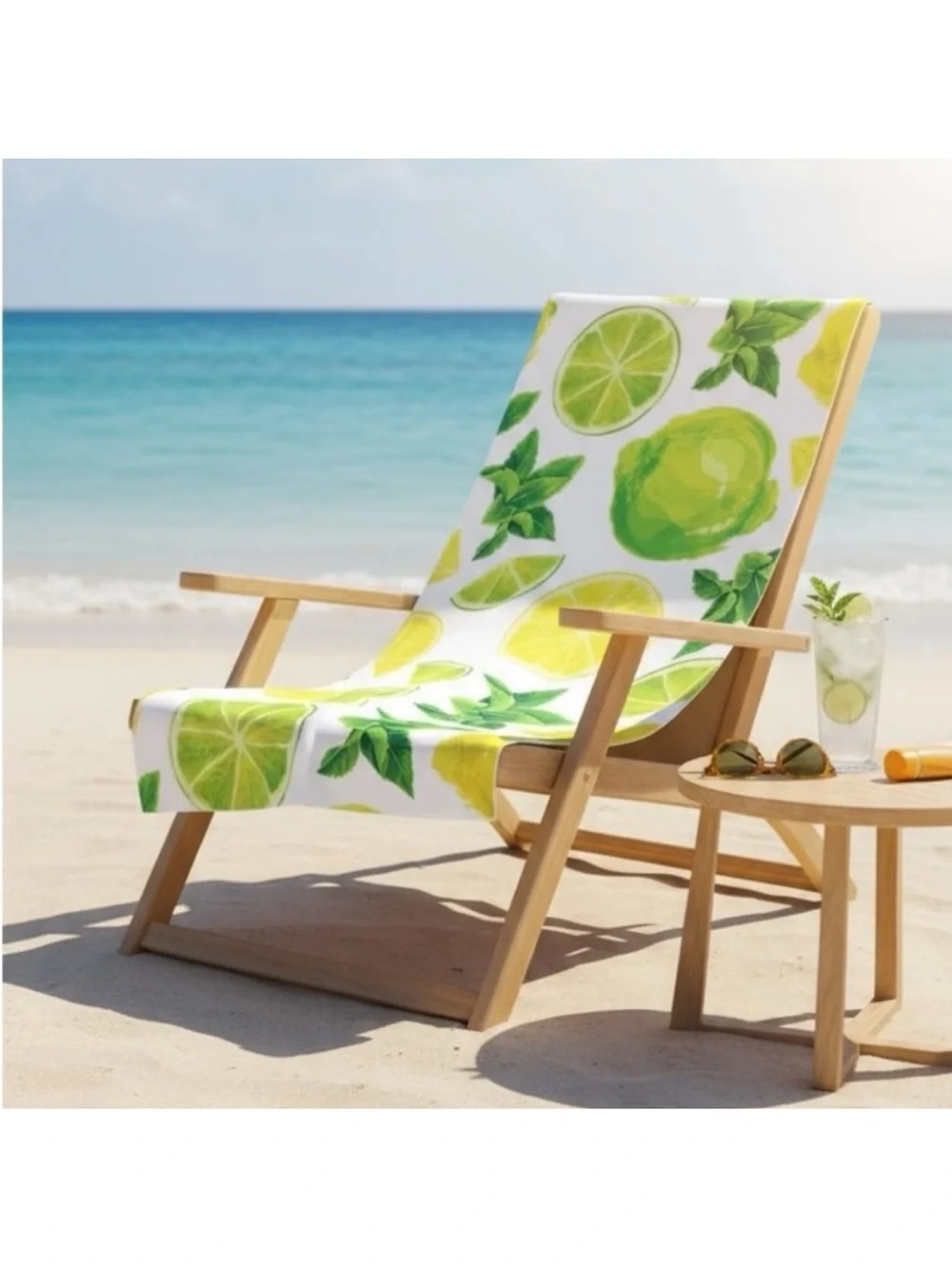 🍋 Citrus Beach Towel & Drawstring Backpack Set | NWT